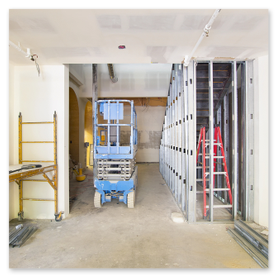 Local comercial con muros de tablarroca