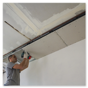 Instalación de tablarroca en muro interior