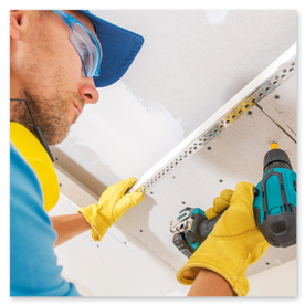 Techo de tablarroca con iluminación terminada